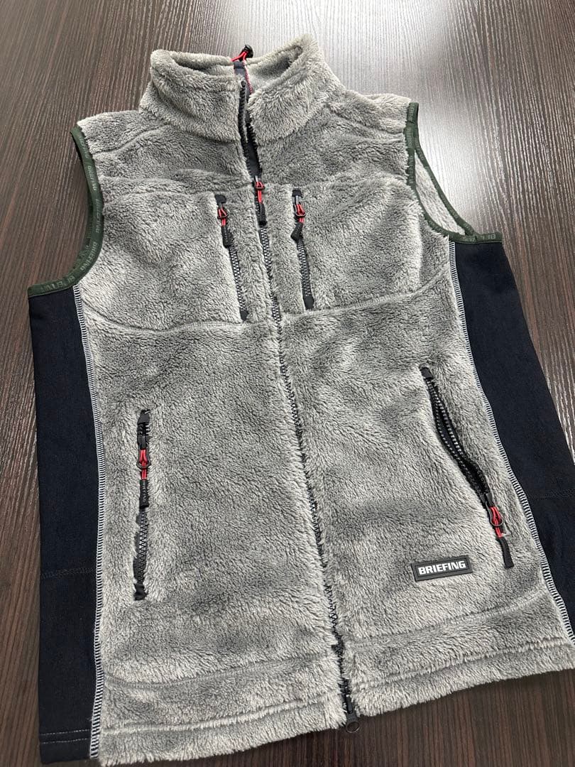 BRIEFING フリースベスト ポーラテック グレー