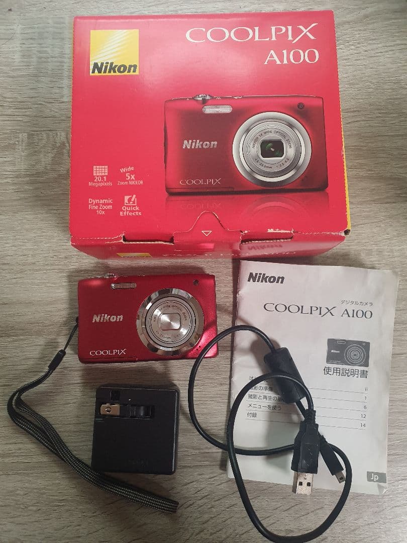 Nikon COOLPIX A100 レッド 本体 他付属品