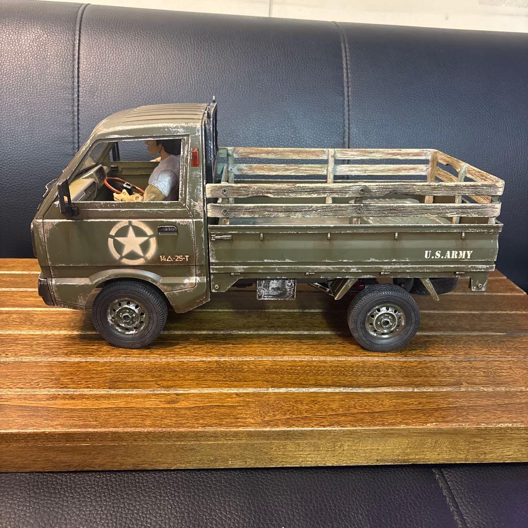 WPL D14 軽トラ ラジコン 世田谷ベース仕様ミリタリー調 4WD RC
