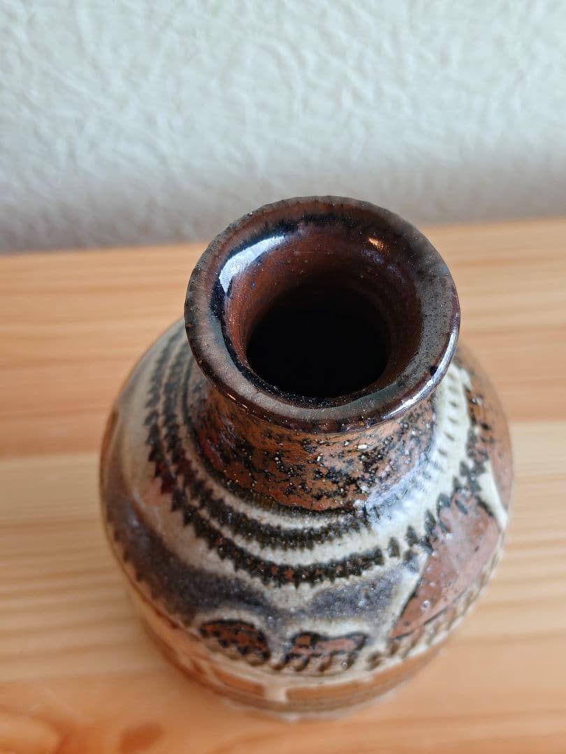 壺屋焼　徳利　やちむん　民藝　飛鉋