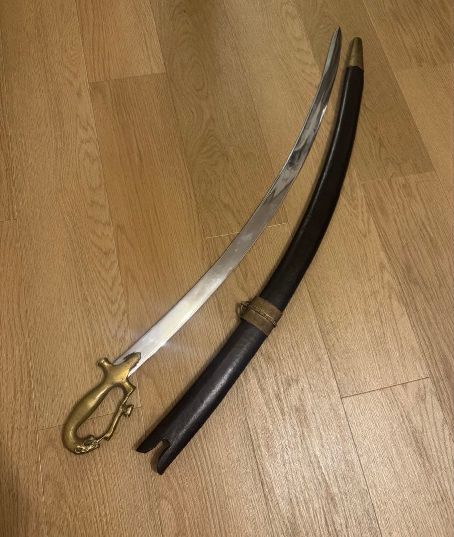 【鞘付き】ベリーダンス用 ソード（シミター）頭上静止用加工済・ヒョウ柄装飾