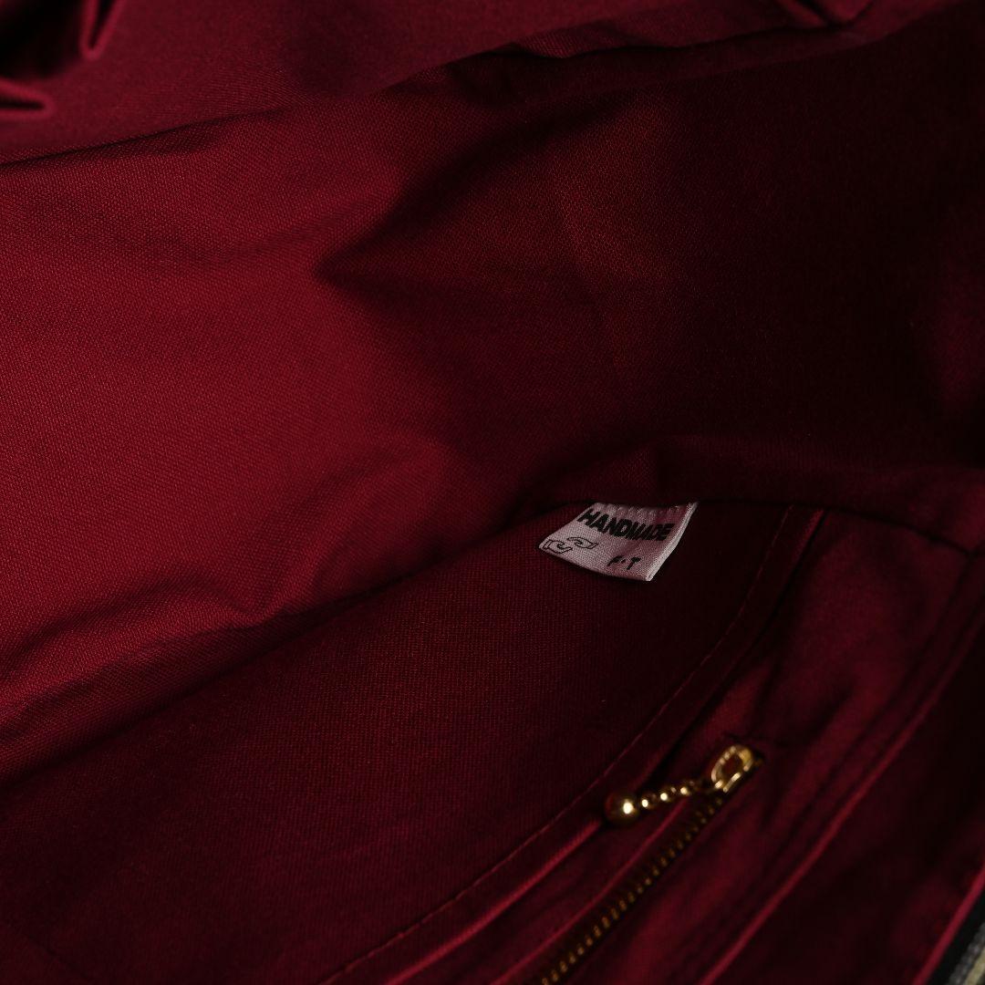 [柴はち☆]8号/11号×倉敷帆布×8番糸 玉縁ラウンドトートL(黒/金)