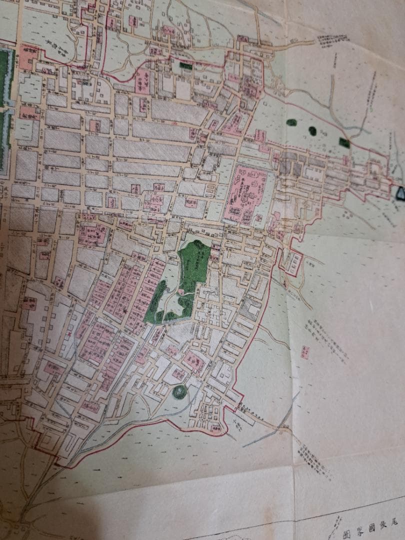 明治11年　愛知県第一区名古屋並びに熱田全図　希少　美品