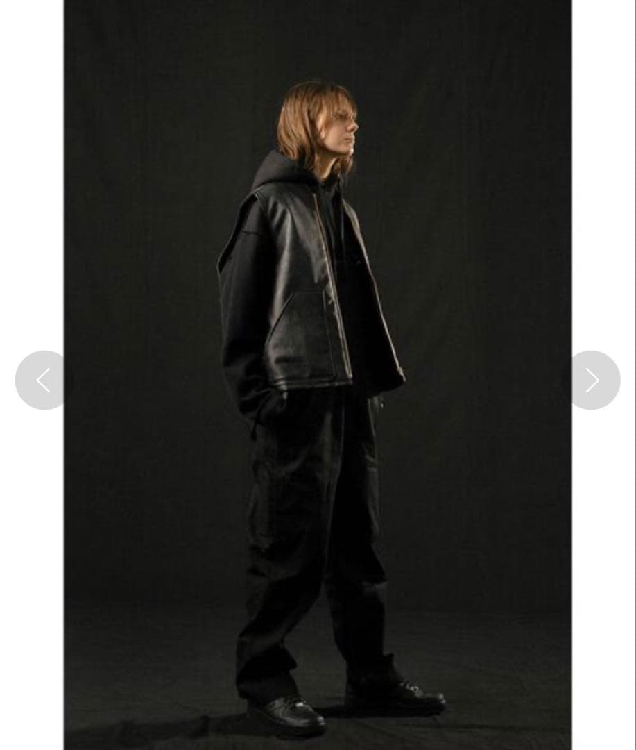 monkey time FAUX LTHR ZIP VEST/ベスト（L）