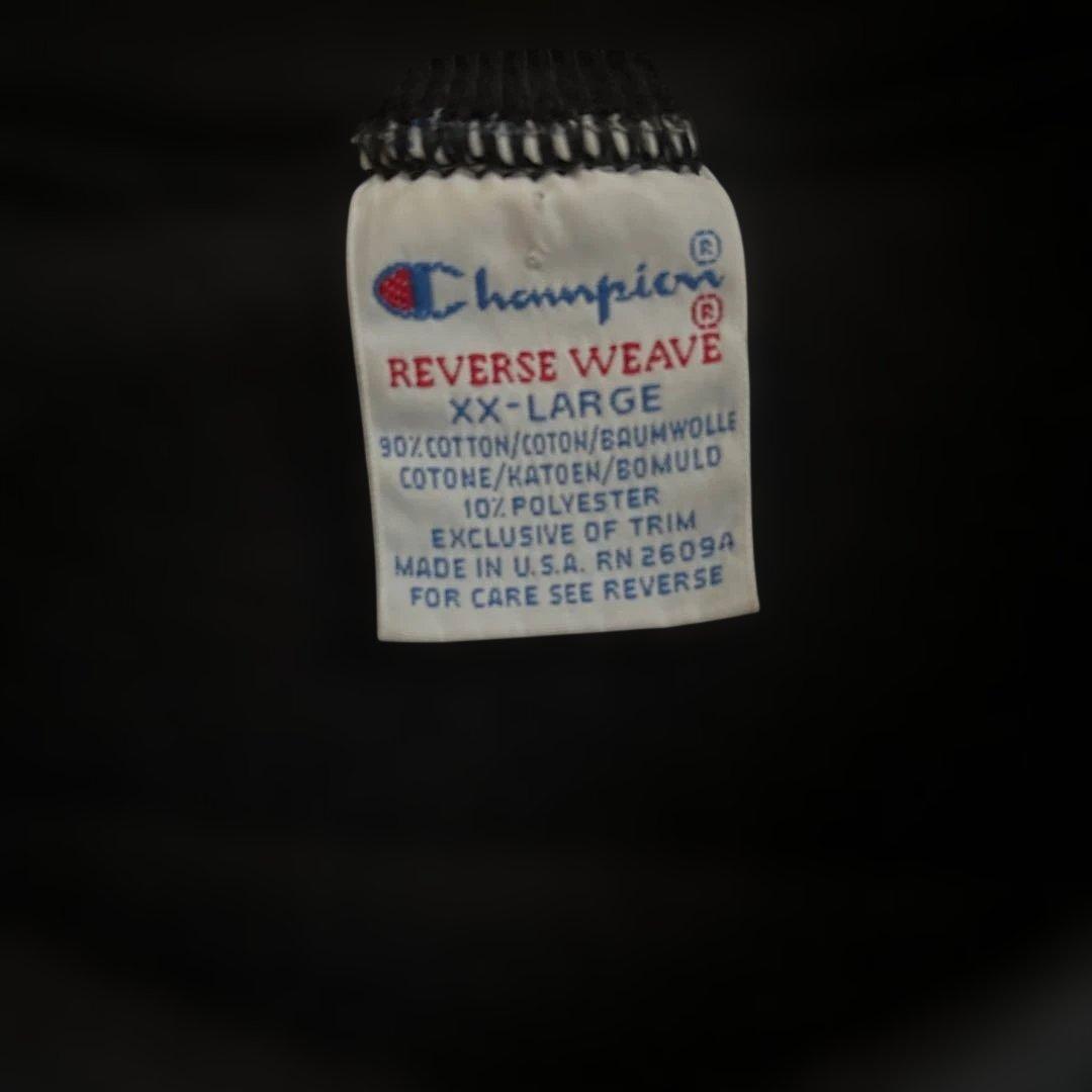 champion リバースウィーブ 目無し ブラック　アメリカ製 XXL 90s