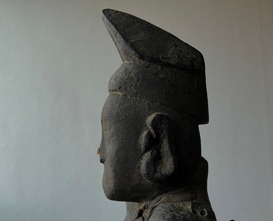 【いい顔、です、、黎明期の恵比寿像】室町骨董七福神アンティーク仏像美術彫刻民藝