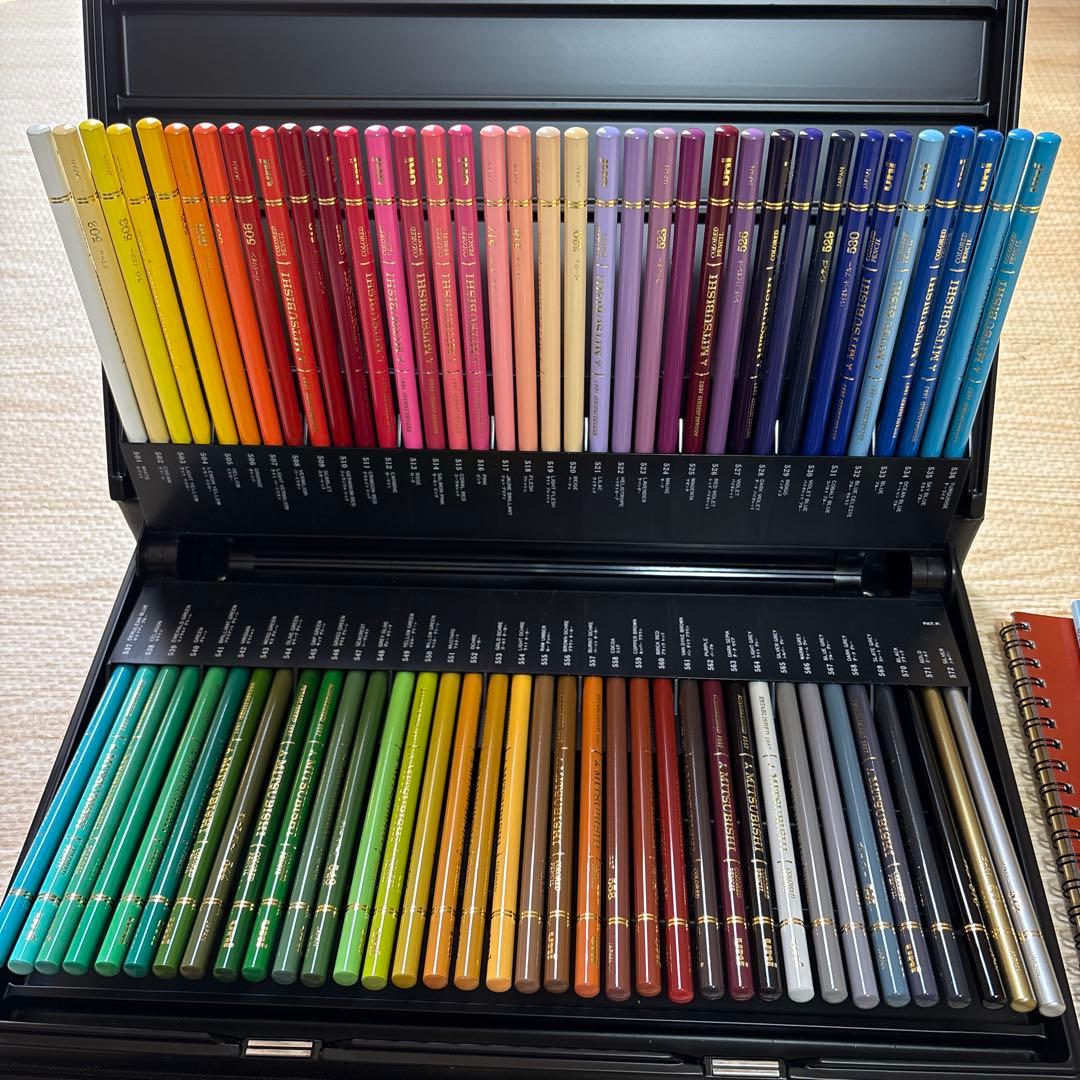 【春からの新しい趣味に】三菱色鉛筆 72色 ＋ ユーキャン講座セット