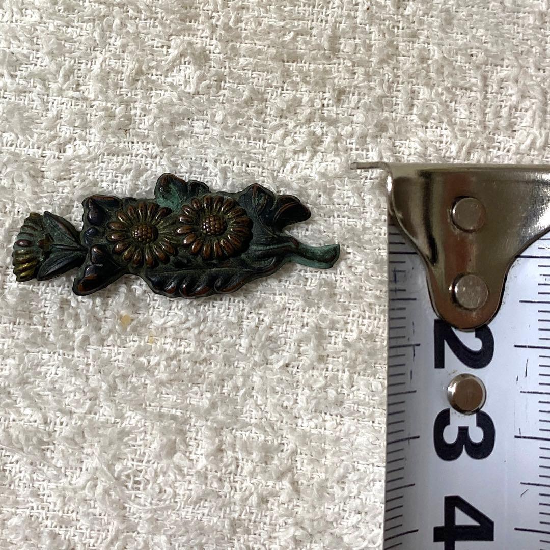 B-57 目貫　片目貫　3個セット　武具　刀装具　時代物　骨董品　美術品　工芸品