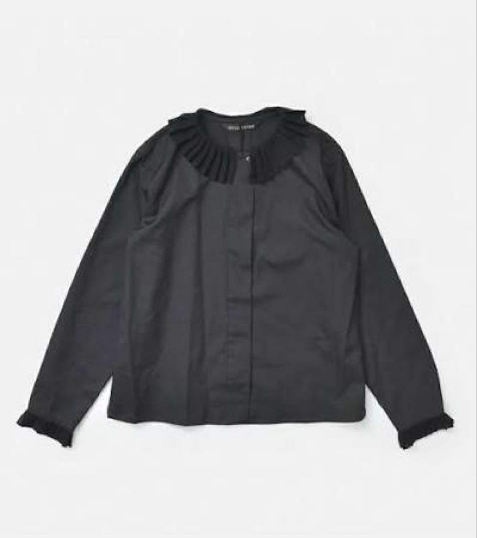 mizuiroindコットンプリーツカラーフロント