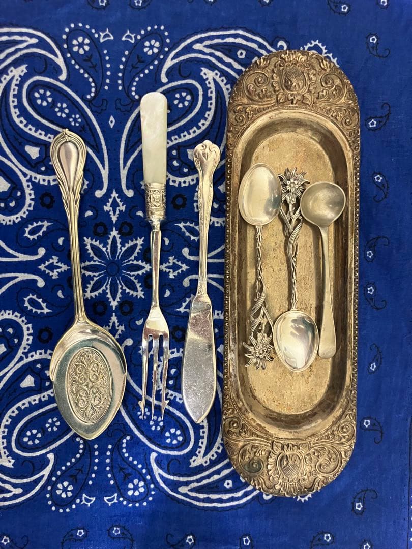 わ*ん様 銀製アンティークカトラリーコレクション185g