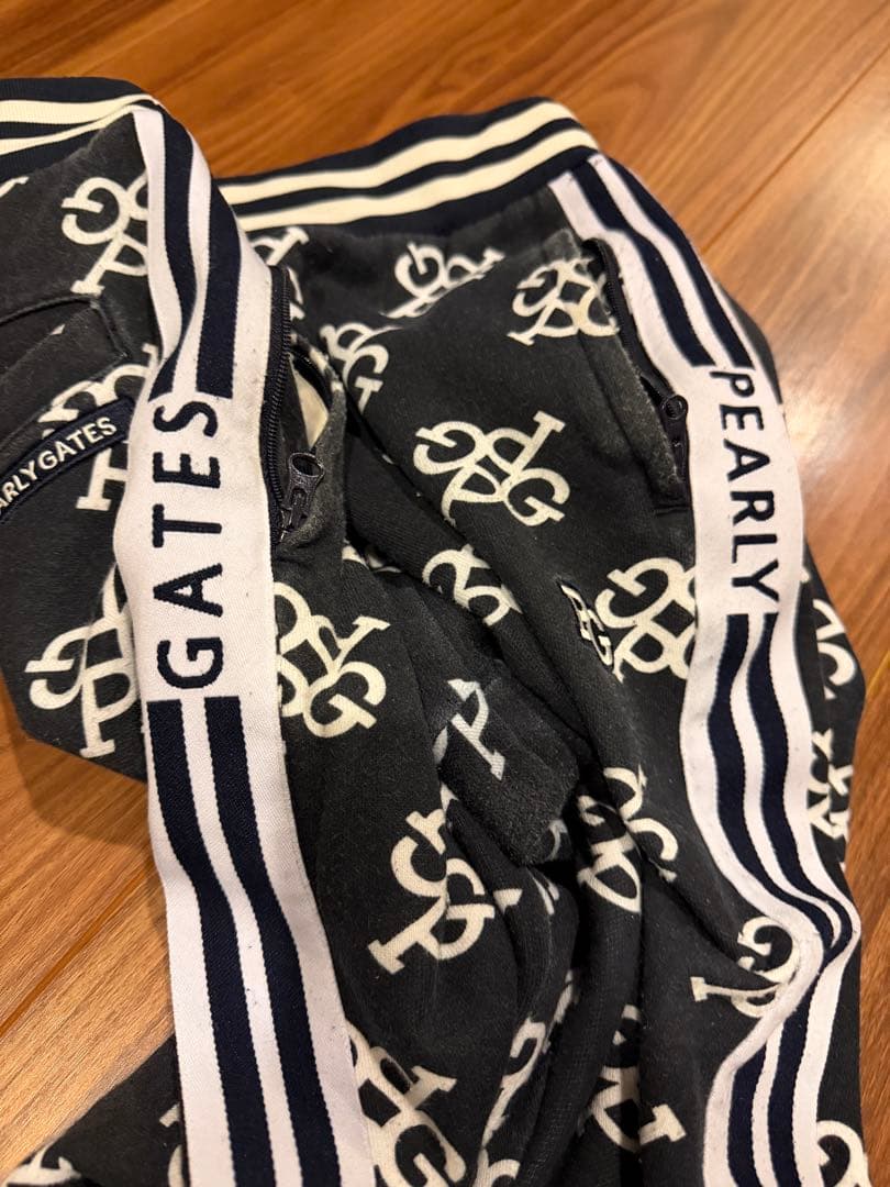 PEARLY GATES モノグラム総柄 ダブルジップパーカー&パンツセット