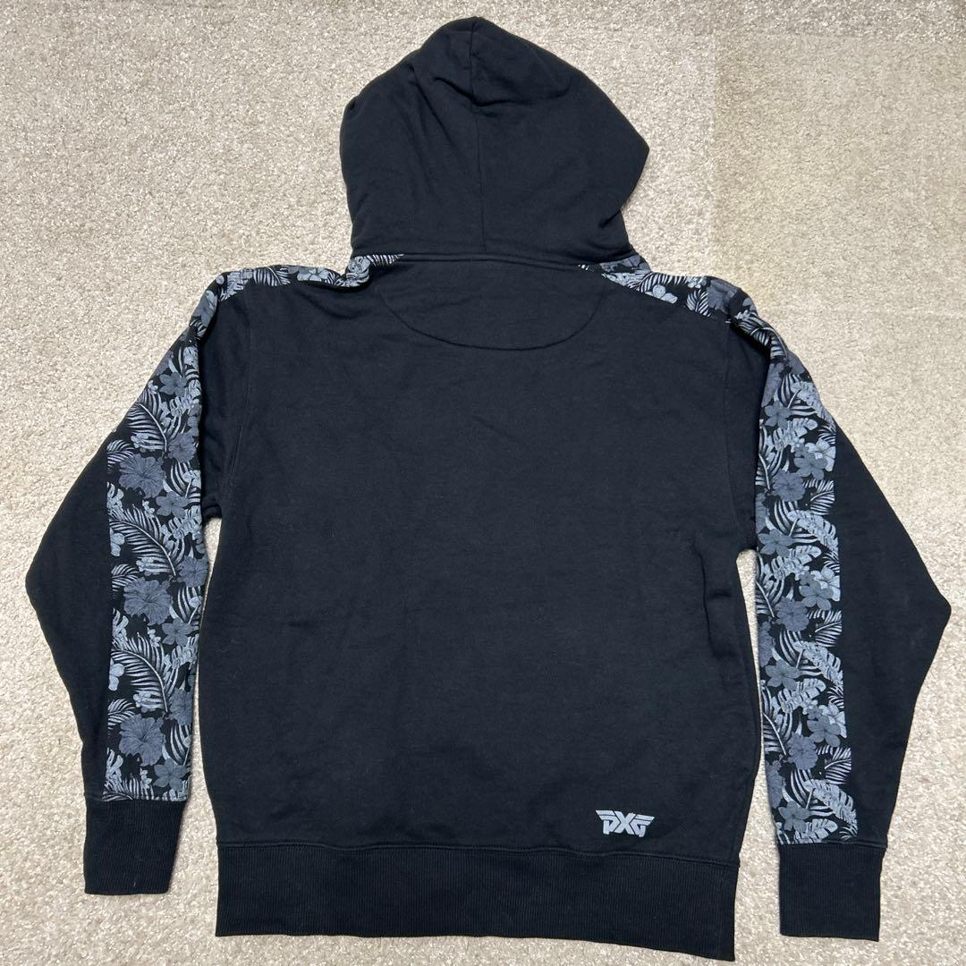 PXG パーカー　ブラック　アロハデザイン USサイズ S