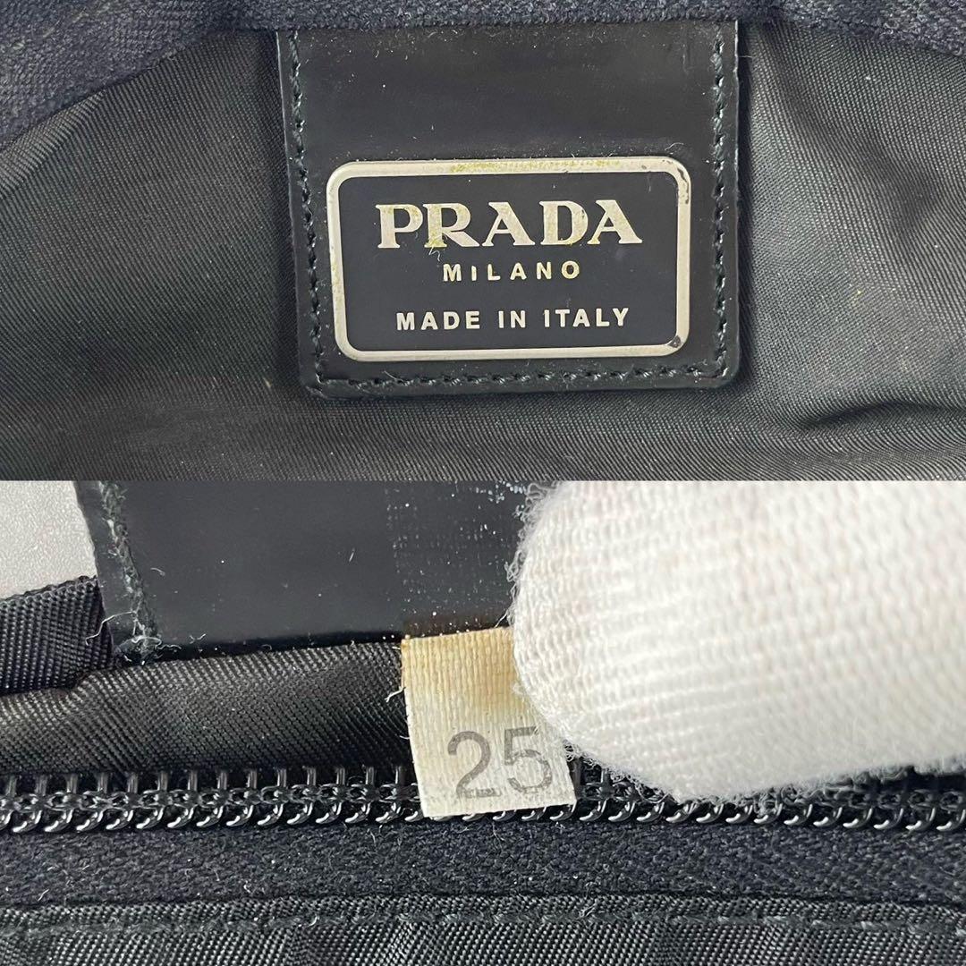 美品✨PRADA ボディーバッグ ショルダー ウエストポーチ 三角ロゴ 黒