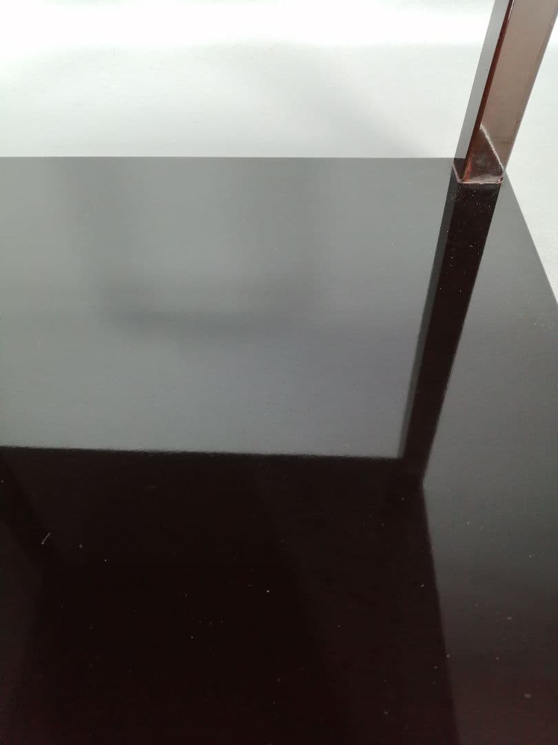 【茶道具】塗師長完作　直斎好み矢筈棚　武者小路千家　官休庵　茶棚　棚542