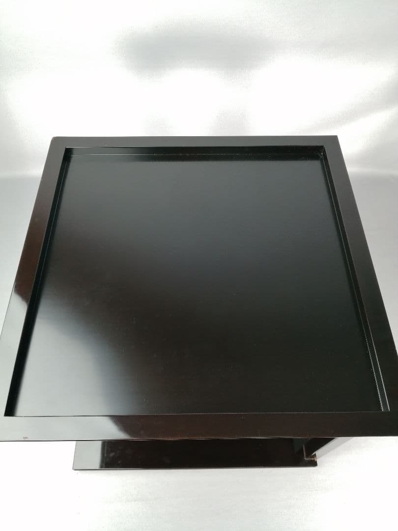 【茶道具】塗師長完作　直斎好み矢筈棚　武者小路千家　官休庵　茶棚　棚542