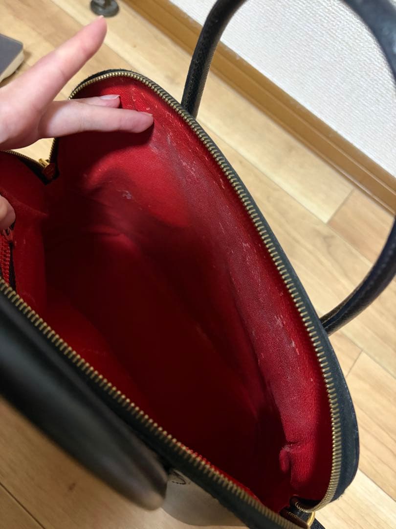 オールドセリーヌ CELINE ボリード レザー ハンドバッグ 黒 ブラック