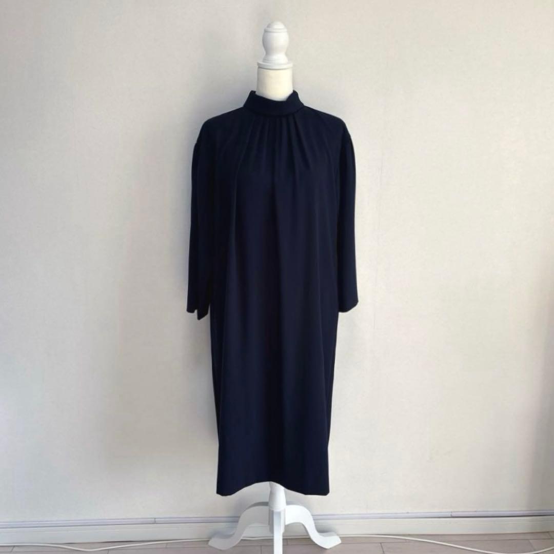 【美品】 ADORE ワンピース ネイビー ワンピース セレモニー 日本製