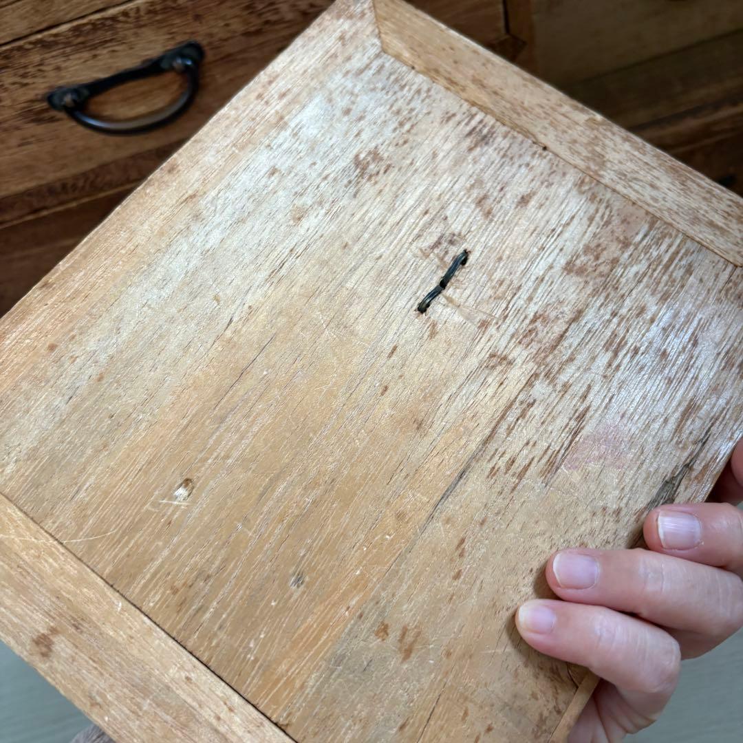 昭和レトロ 小型木製チェスト 引き出し 多収納