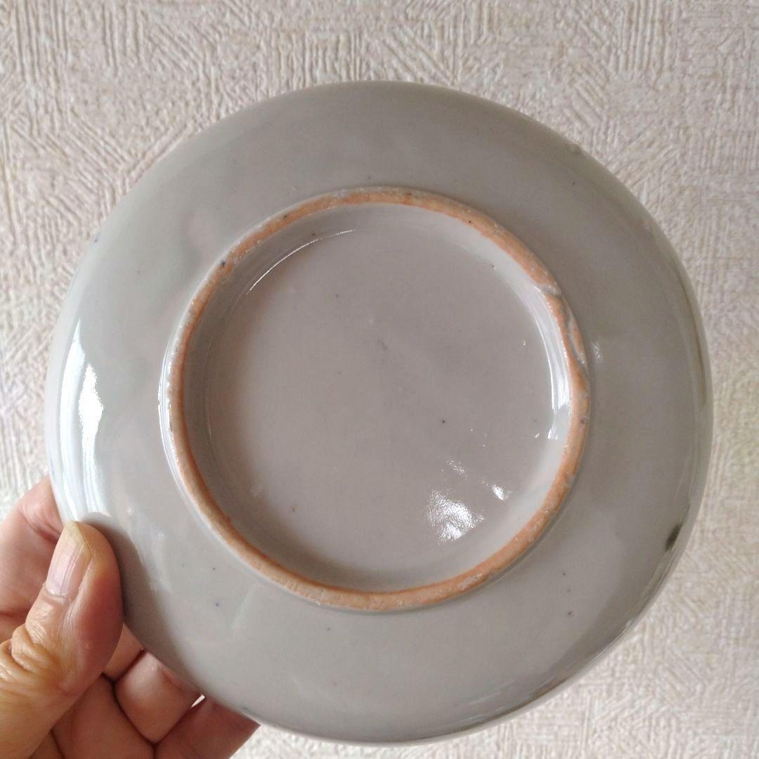 古伊万里明治印判芭蕉文平皿五客