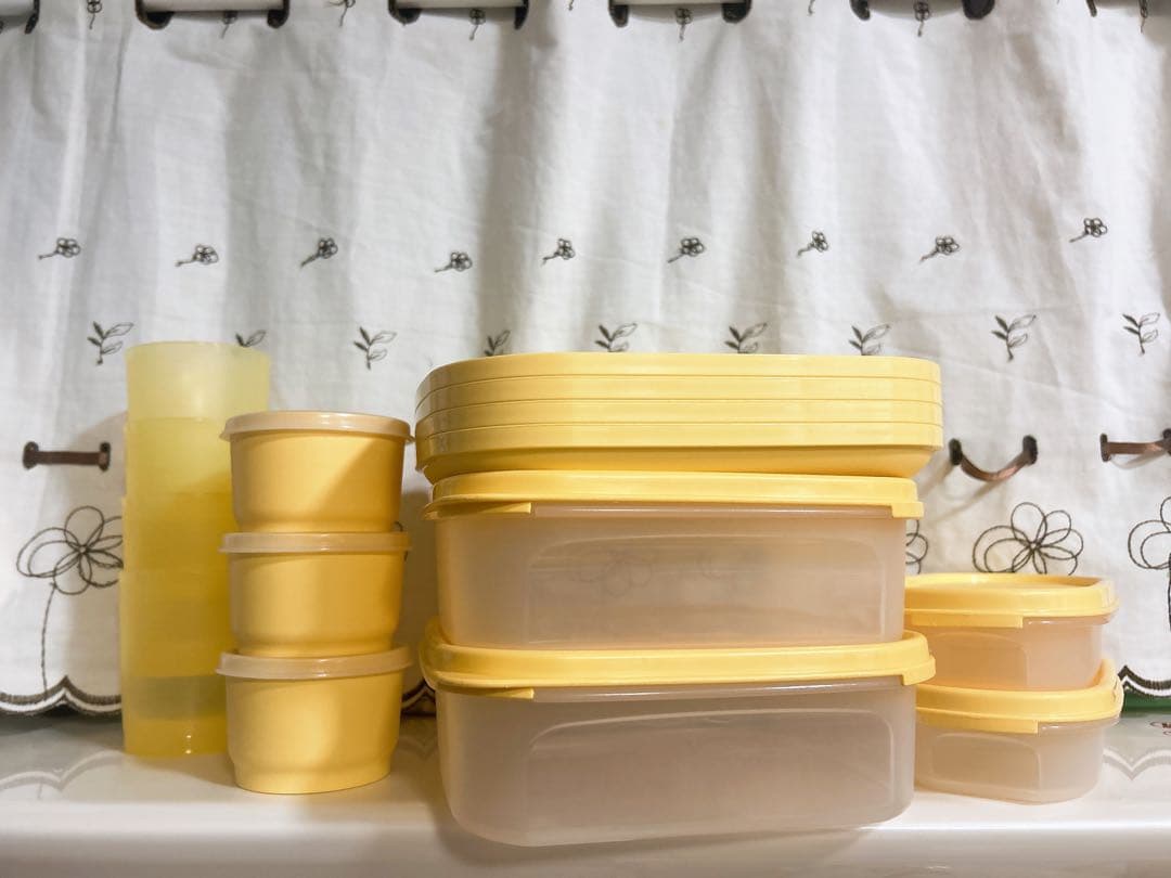 【Tupperware】ピクニックセット　イエロー（中古）
