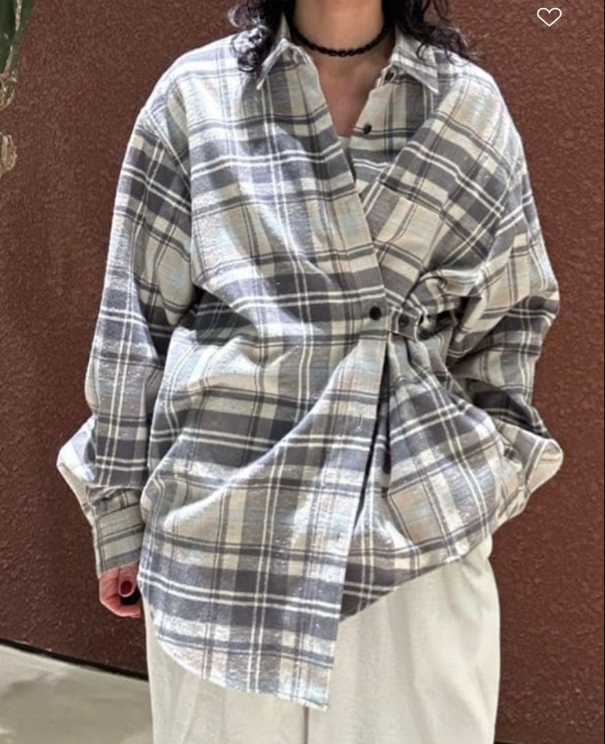 長袖チェックシャツ サイズ6