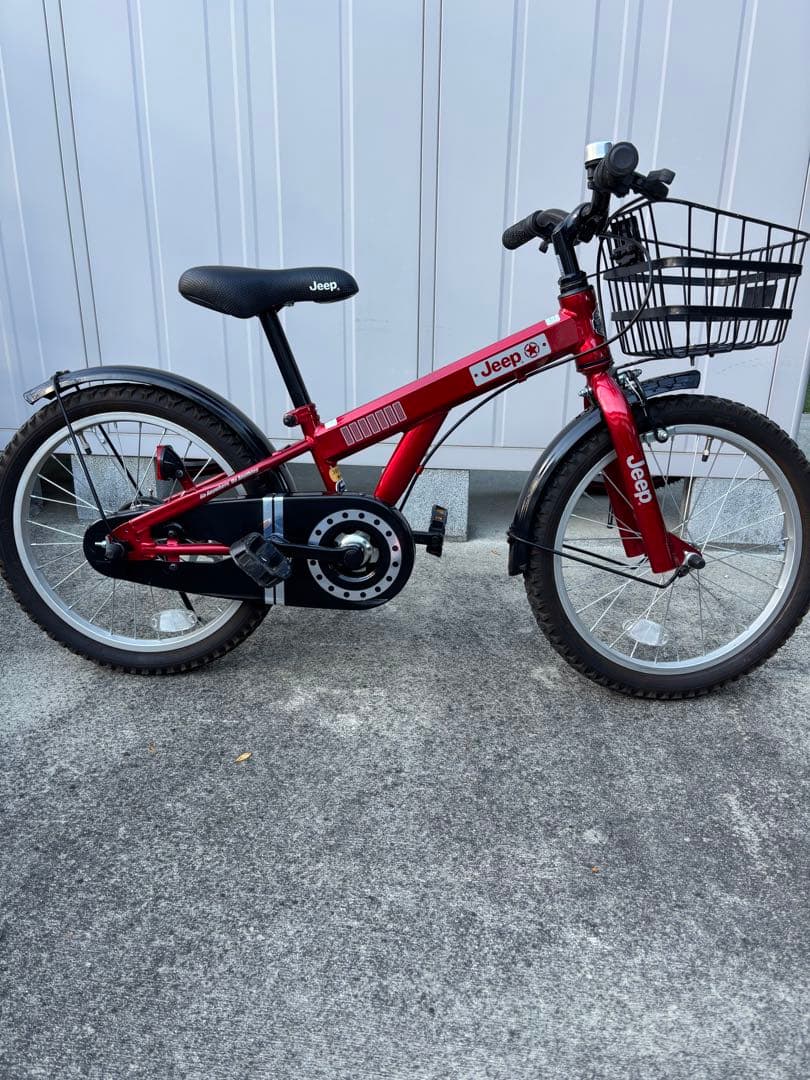 美品　Jeep 赤18インチ自転車　高崎市周辺直接引き渡し