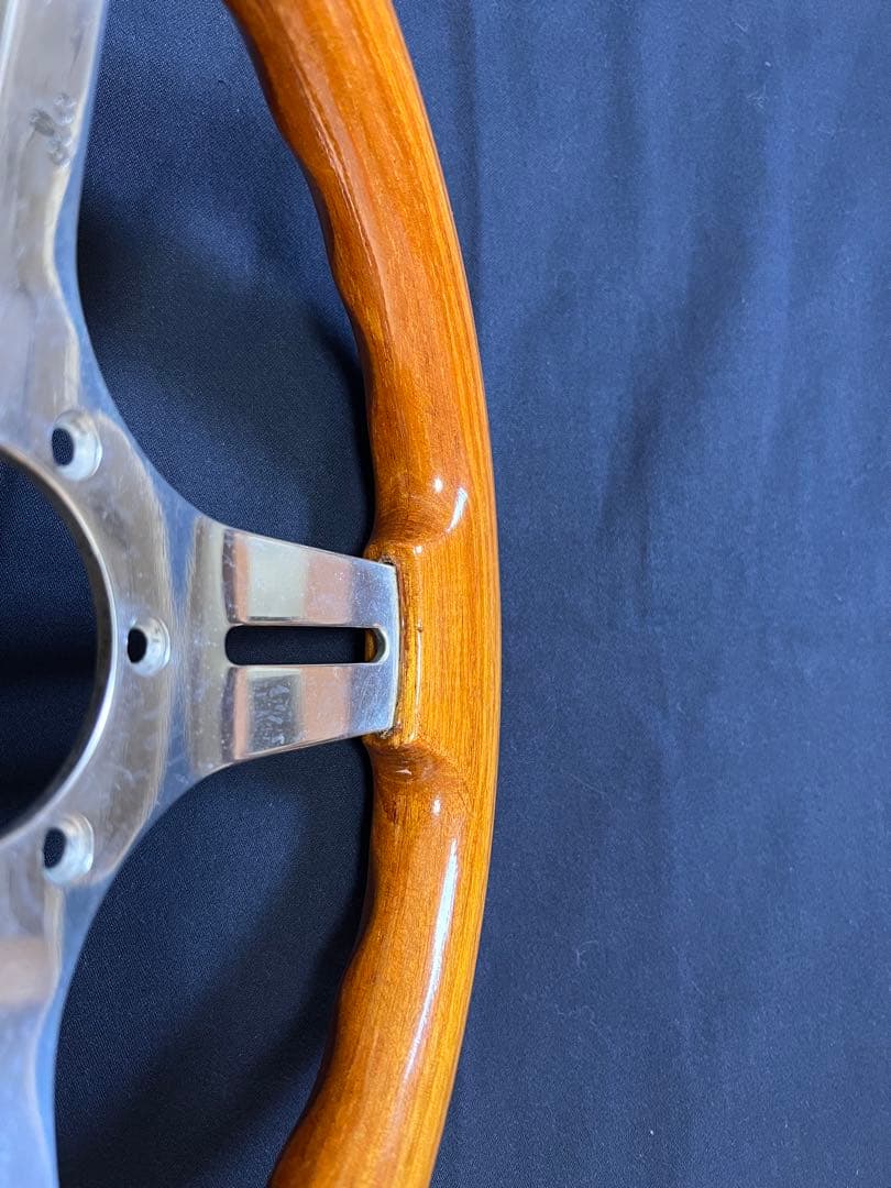 美品 OBA オバ 28パイ ステアリング ハンドル オバハン 旧車 ウッド