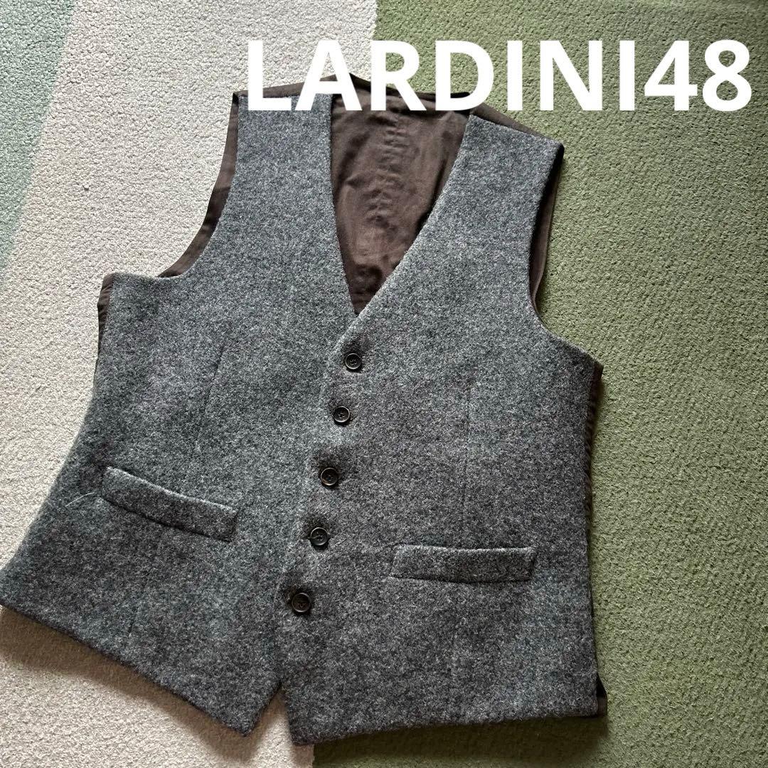 LARDINI☆グレー☆ウール ベスト サイズ48