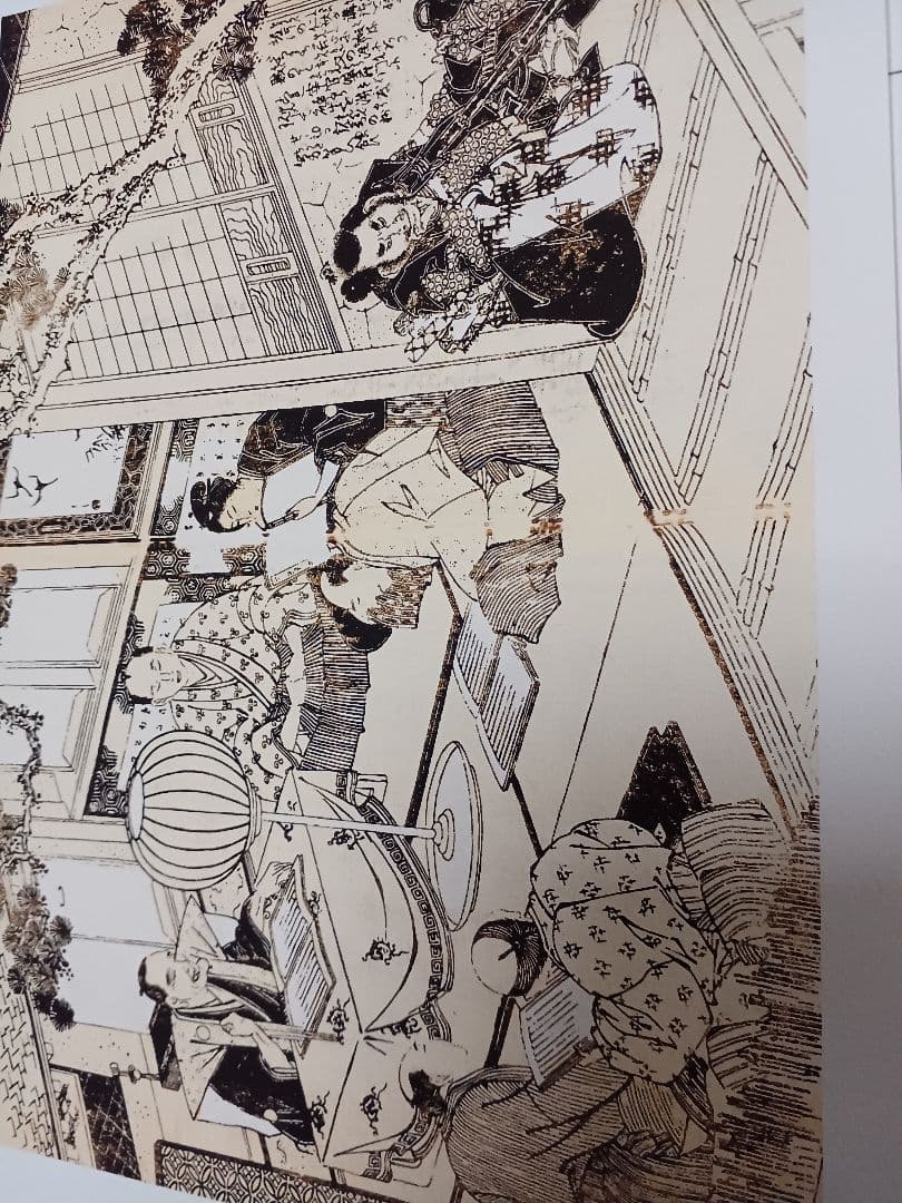 江戸屋の飾り絵　葛飾為斎の観音経画説14枚 　北斎の弟子　為斎の鬼作品を工芸復活