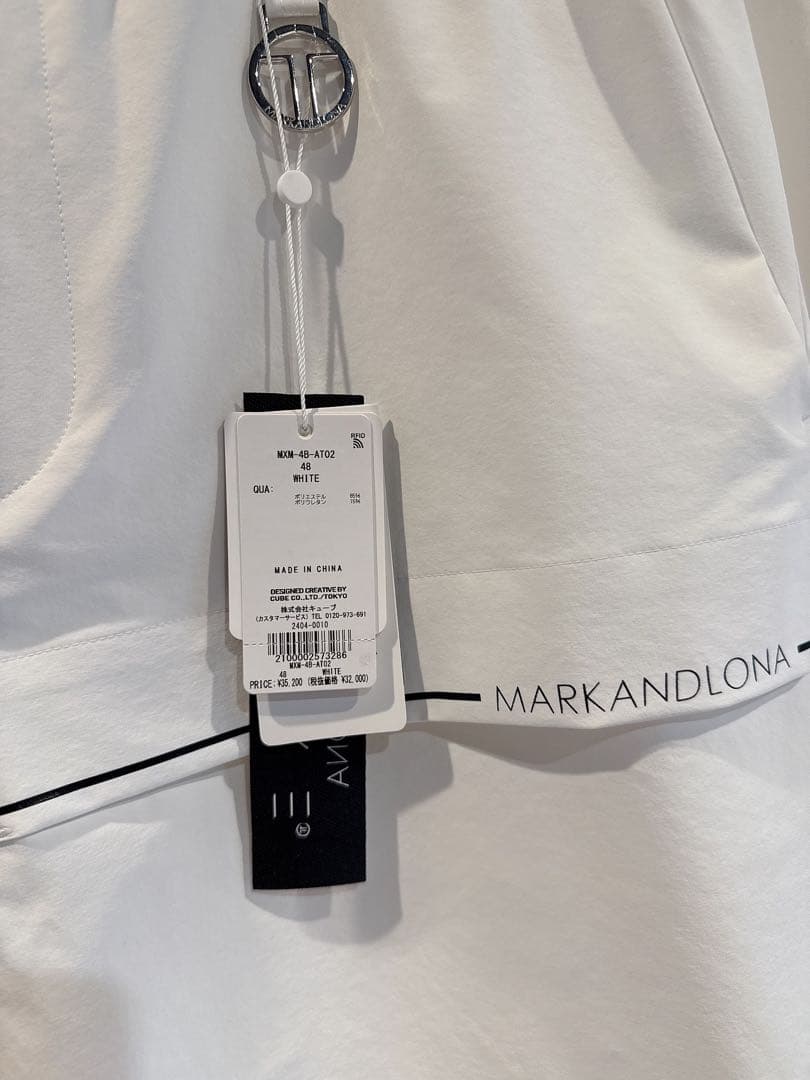 新品 ★ MARK&LONA ショーツ マーク＆ロナ ハーフパンツ 白