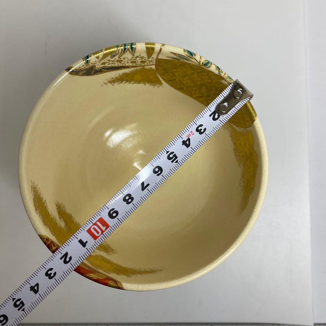 ☆茶3 通次阿山　仁清写貝合せ茶碗　共箱　口径12.4cm 東K7-1215①