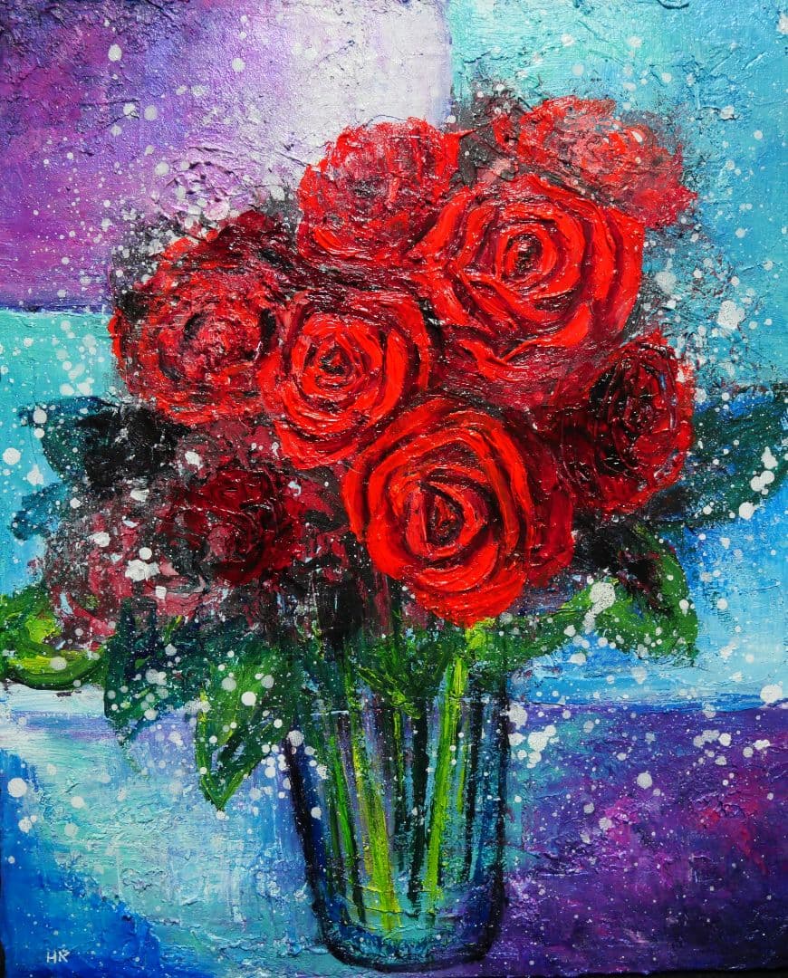 油絵 油彩 絵画 【薔薇】