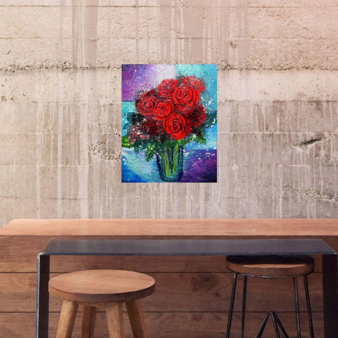 油絵 油彩 絵画 【薔薇】