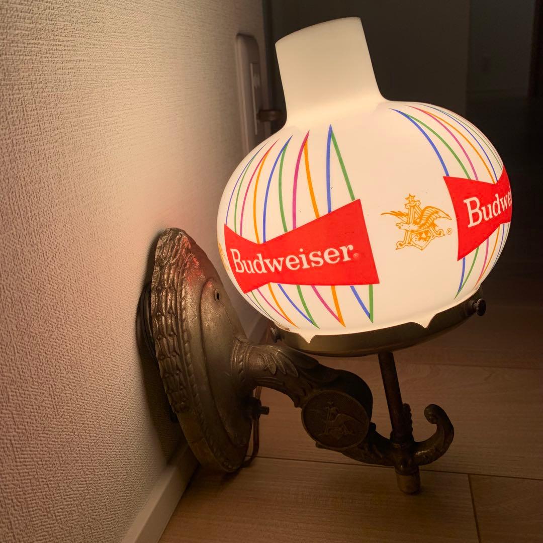 動作品 ビンテージ Budweiser ライトサイン バドワイザー 壁掛け照明
