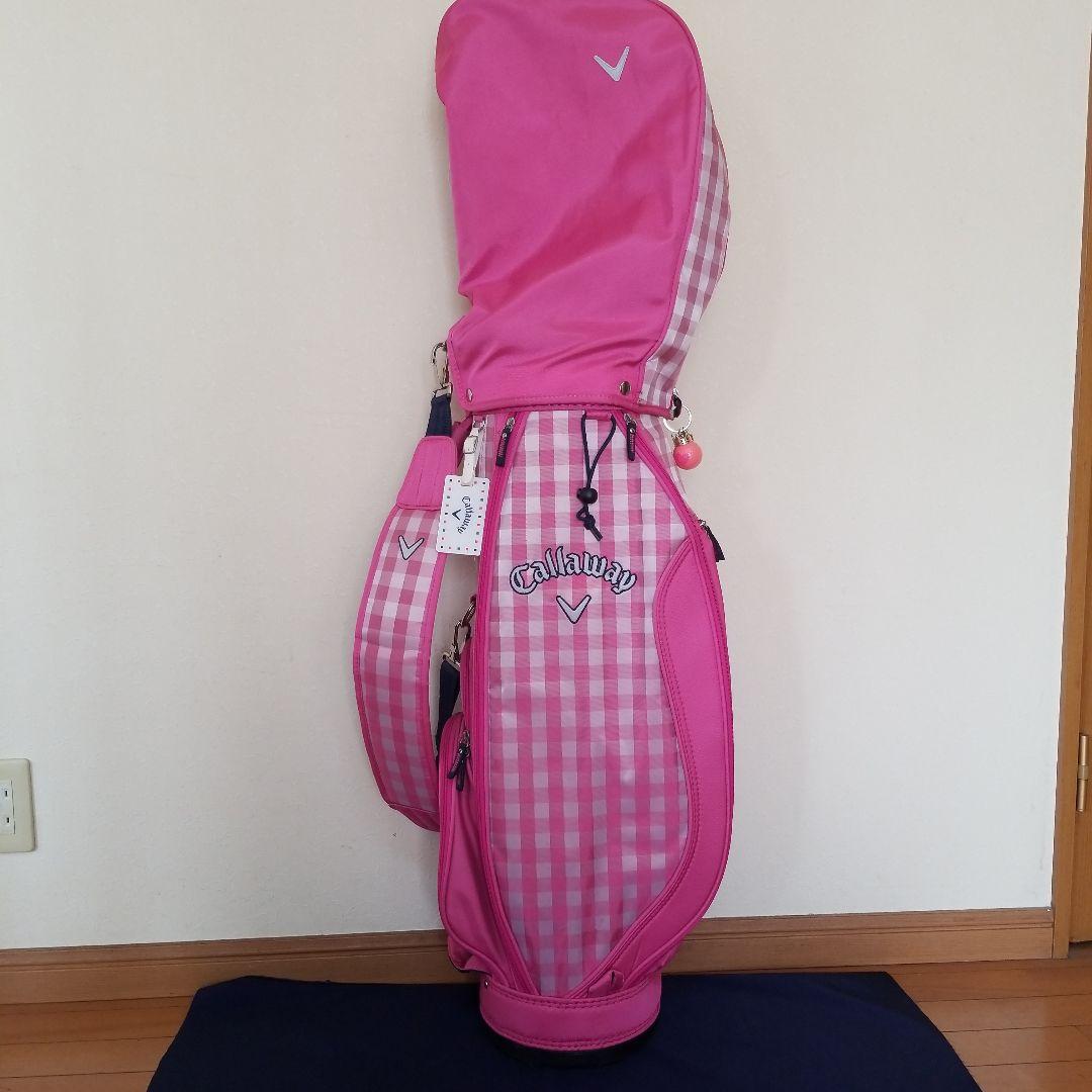 Callaway キャディバッグ ピンク チェック柄