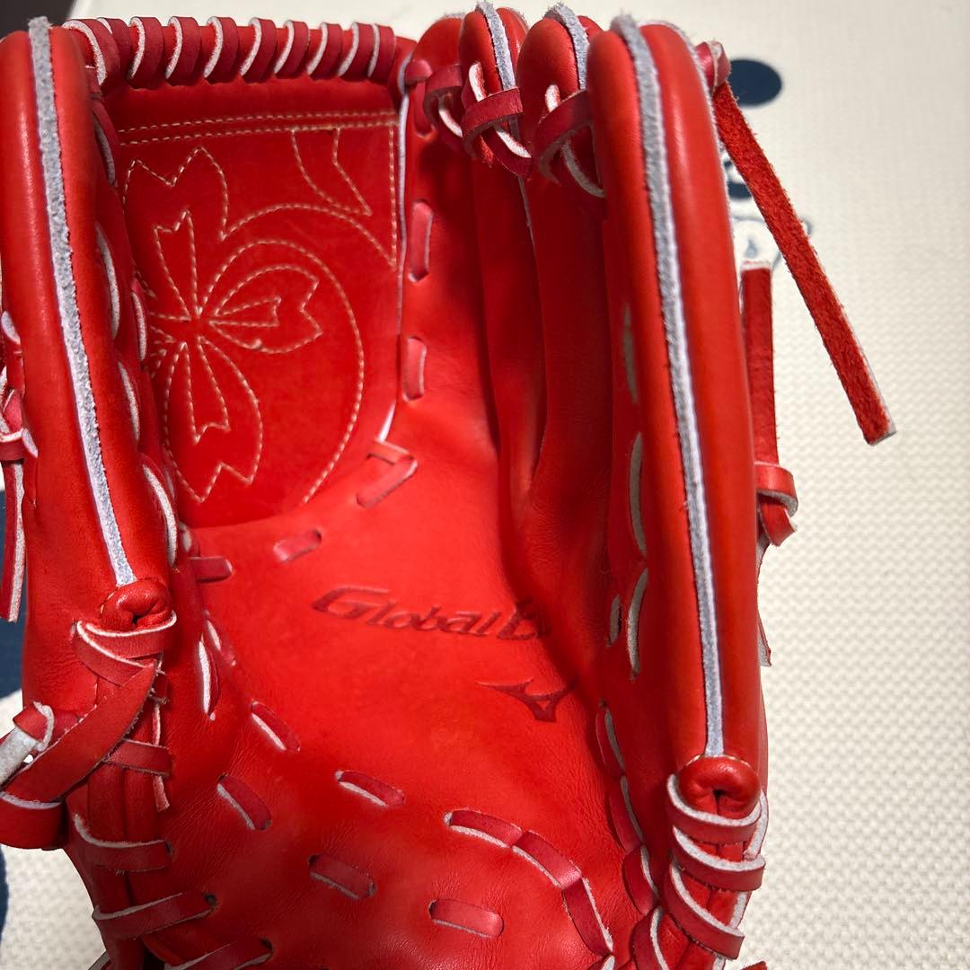 Mizuno Global Elite 硬式グローブ レッド