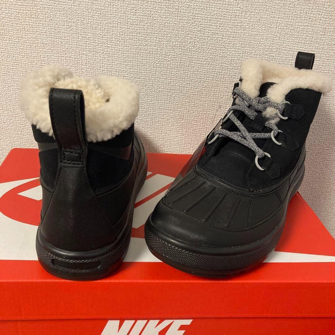 23.5cm Nike ファー付きブーツ ブラック 黒色 537345