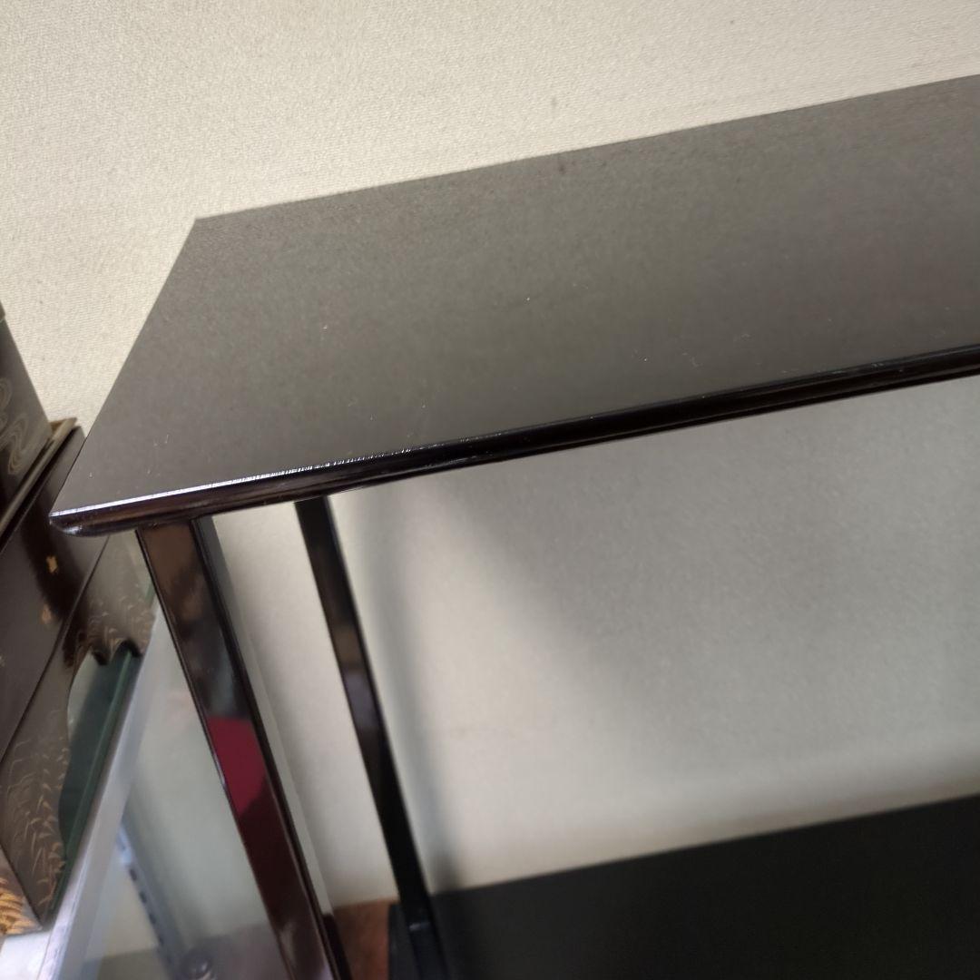 台子　真塗　茶道具　組み立て式　木製　茶道　棚　茶棚　紙箱