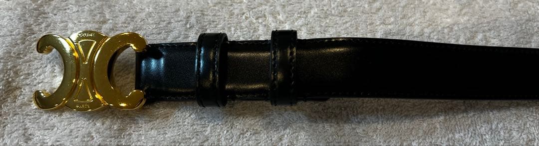 a*m様 CELINE セリーヌ トリオンフ ベルト ブラック　85