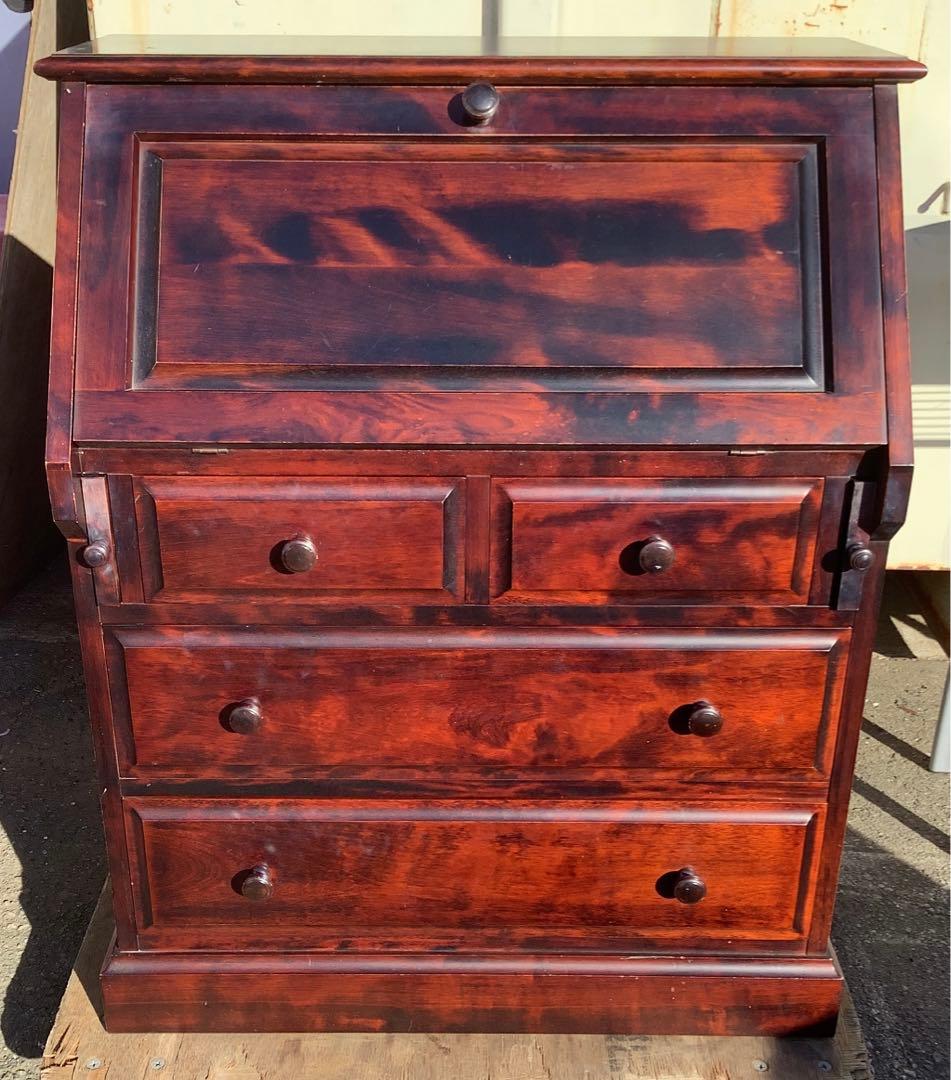 SASA 北海民芸 和光 ライティングビューロー ライティングデスク 樺材