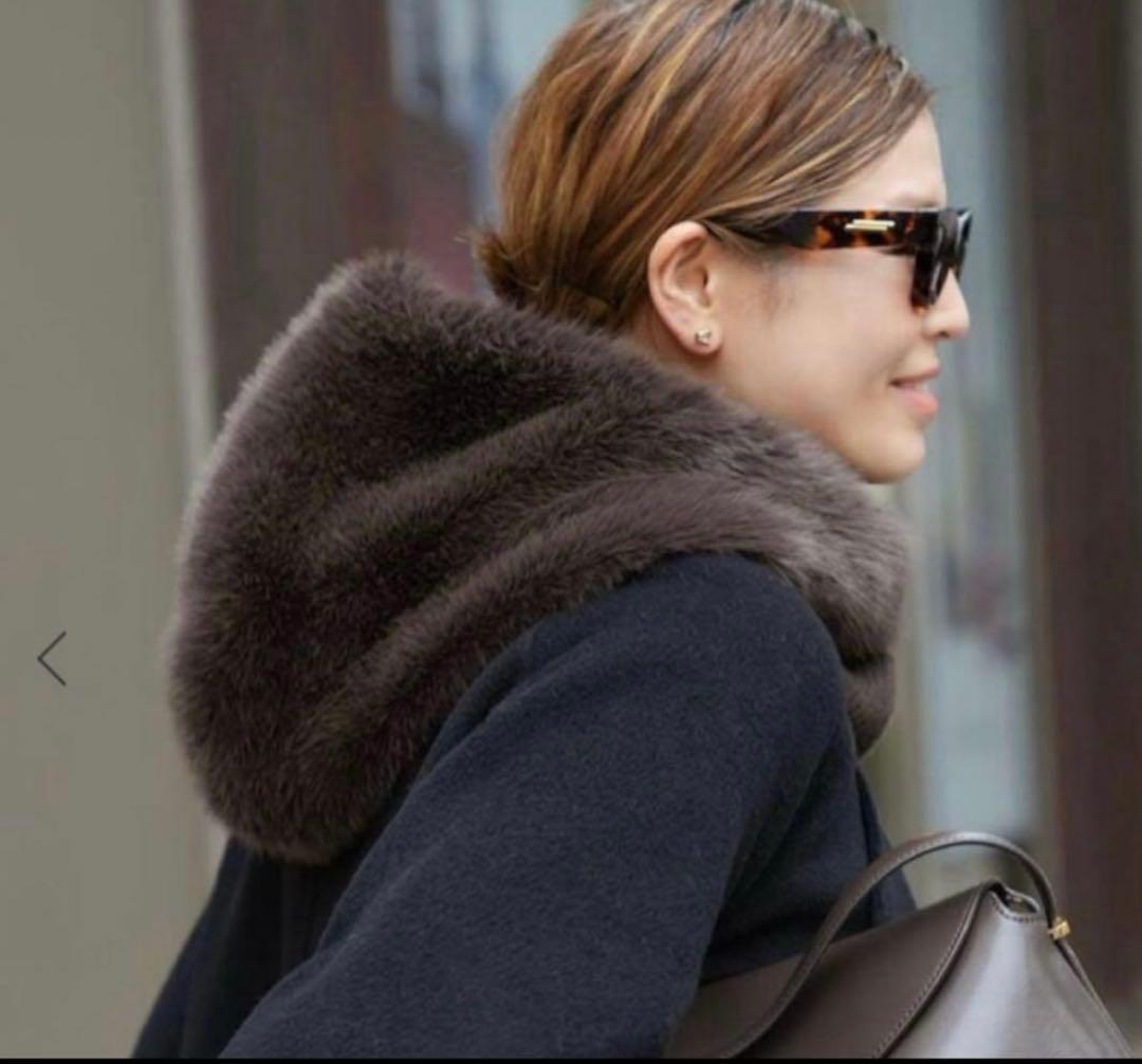 新品タグ付ドゥーズィエムクラス【CELERI/セルリ】FUR BALACLAVA