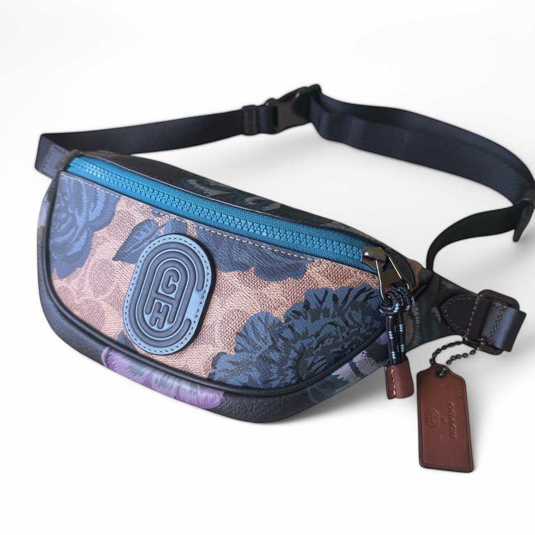 美品　COACH×カフェファセット　限定コラボ　ボディバッグ