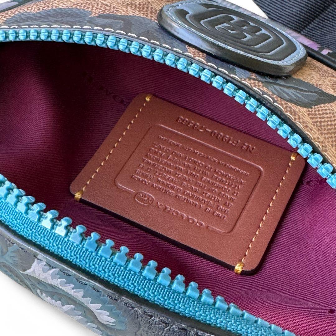 美品　COACH×カフェファセット　限定コラボ　ボディバッグ