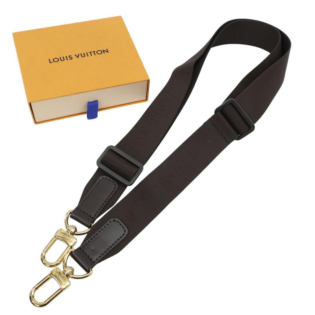 極美品 ルイヴィトン ロゴ ショルダーストラップ ナイロン ゴールド金具