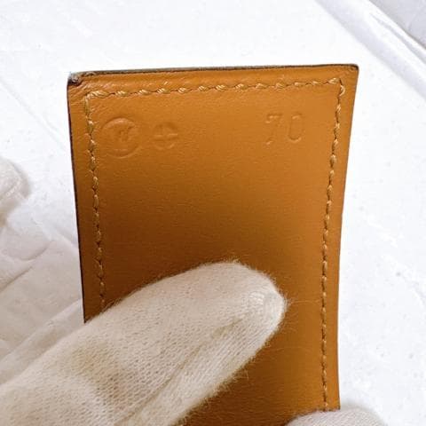 HERMES エルメス コリエドシアン メドール ベルト ブラウン×ゴールド