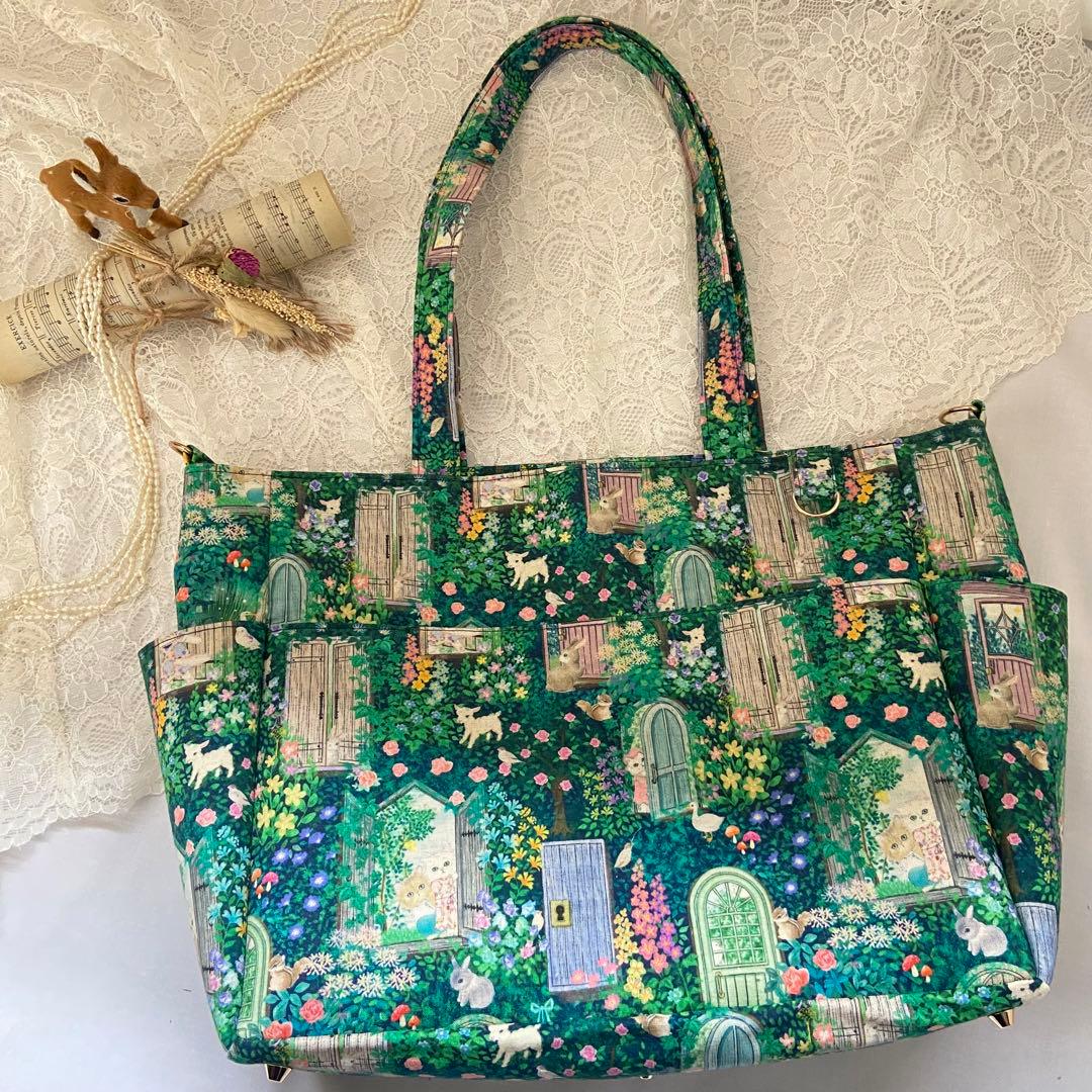 オーダー品　ハンドメイド　ユキエモン　トートバッグ　A4サイズ