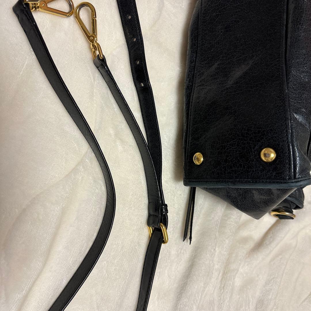 miu miu ミュウミュウ　ハンドバッグ　ショルダー　黒
