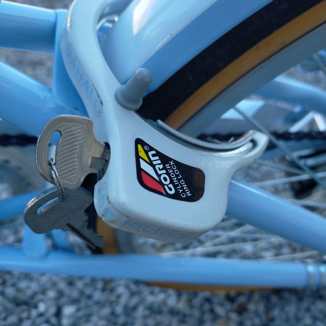 【直接引取限定】MAHALO マハロ 自転車 22インチ 水色 6段変速