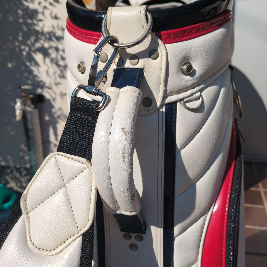 Titleist ゴルフキャディバッグ ホワイト/レッド/ネイビー