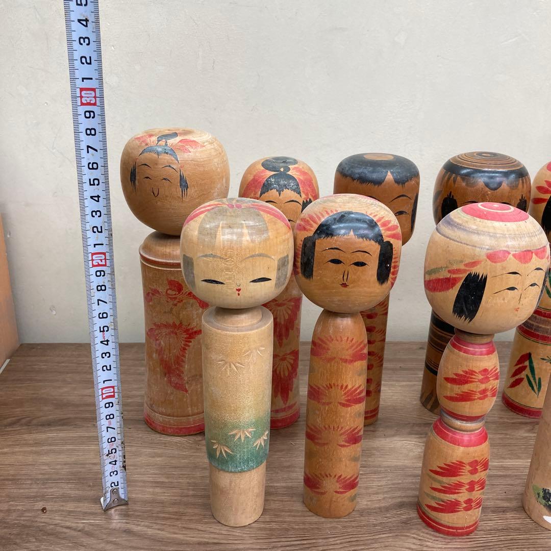 D-3 【希少】伝統工芸品 こけし 11点セット まとめ売り アンティーク レト